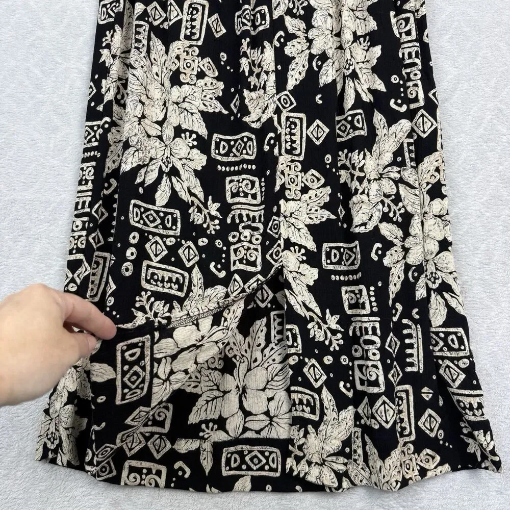Vtg Notations Midi Skirt Large Festival Hippie Boho Cottage Tribal Artsy 90s Y2K